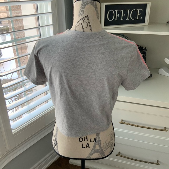 STELLA MCCARTNEY X ADIDAS Stella Sport Grey Cropped T-shirt Women’s Size Medium - Picture 4 of 11